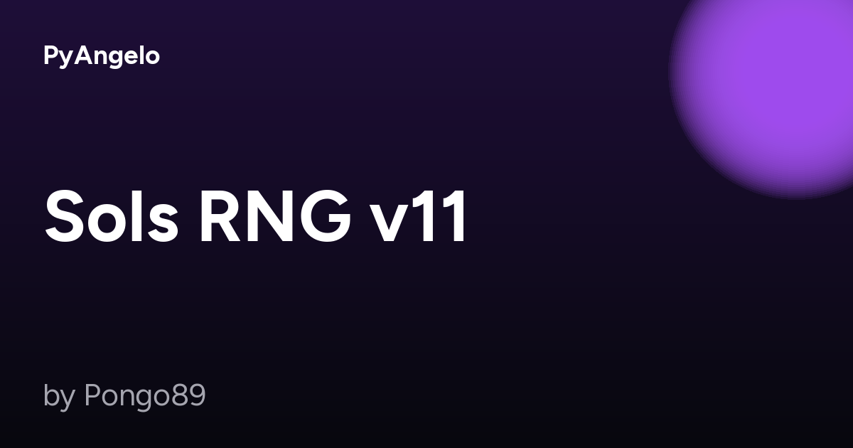 Sols RNG v11